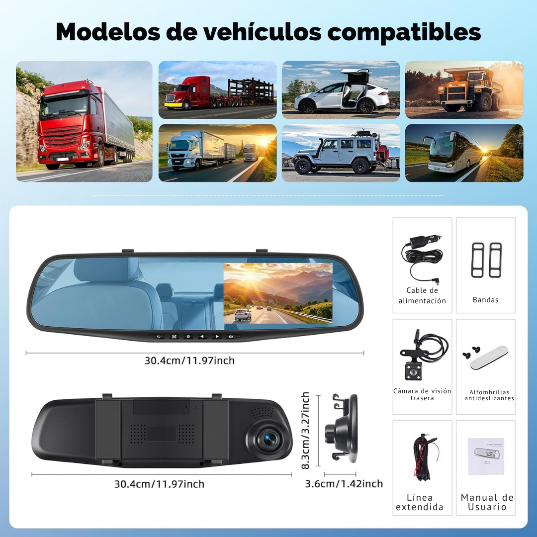 Camara Retrovisor con Trasera y Delantera.