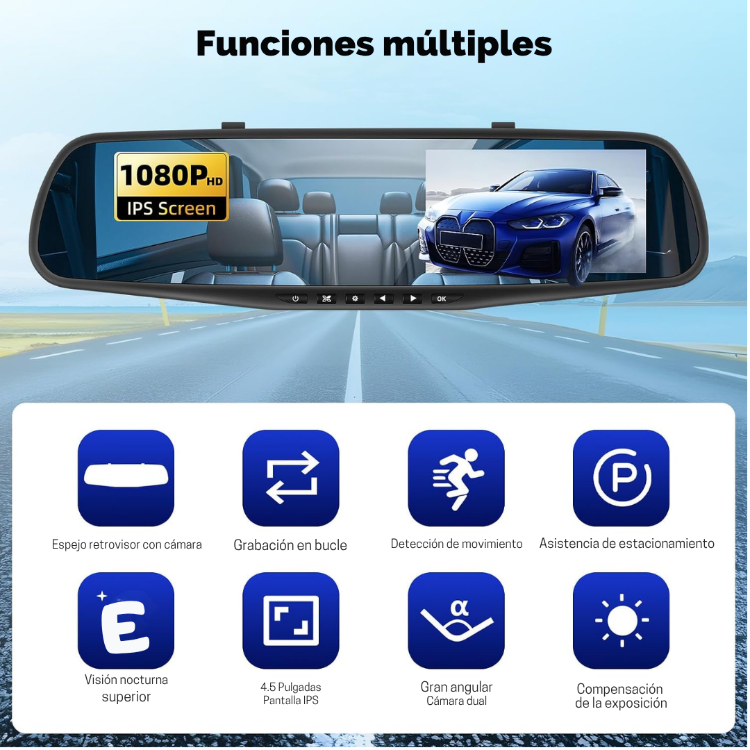 Camara Retrovisor con Trasera y Delantera.